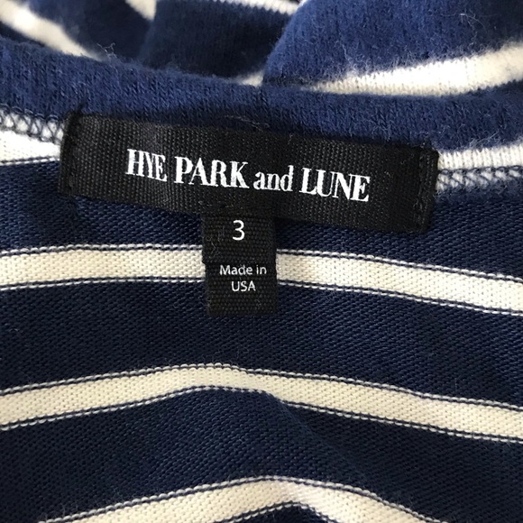 Hye Park And Lune Blue & White Striped Dress - Picture 4 of 5